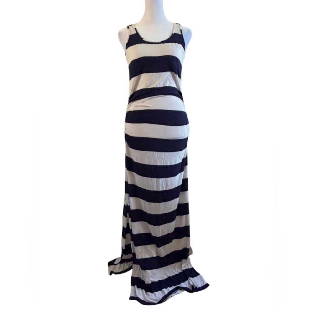 Tommy Bahama Navy and White Striped Maxi Dress